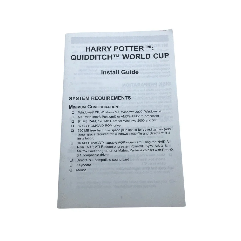 Harry Potter QUIDDITCH World Cup PC CD-ROM EA Games Complete‎ with Instructions